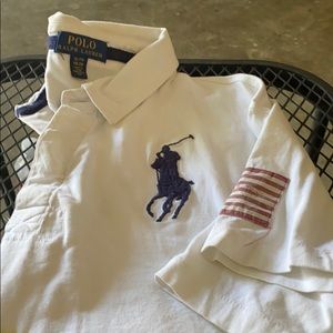 White polo shirt